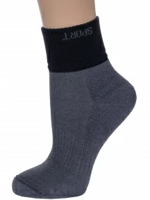 Женские спортивые носки с махровым следом LORENZline, С25М, СЕРЫЕ