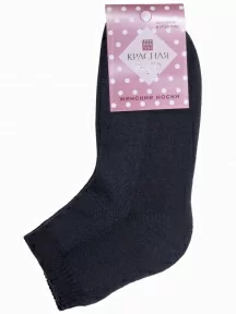 Женские носки с сеточкой и махровым следом "Красная ветка", С-910, СЕРЫЕ