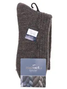 Мужские полушерстяные носки RuSocks (Орудьевский трикотаж) КОРИЧНЕВЫЕ (М-580)
