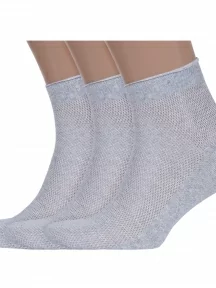 Комплект из 3 пар мужских носков Альтаир, 3-А43, СВЕТЛО-СЕРЫЕ