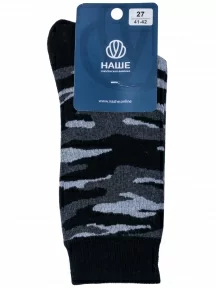 Мужские махровые носки "НАШЕ" Смоленской чулочной фабрики, 532С8, рис. 1, ЧЕРНЫЕ №1