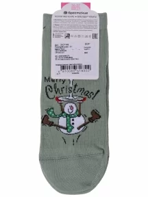 Женские носки Брестские (БЧК), 21С1145, рис. 683 СЕРО-ЗЕЛЕНЫЕ