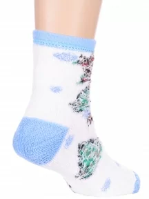 Детские махровые носки LORENZline, Л47, БЕЛО-ГОЛУБЫЕ