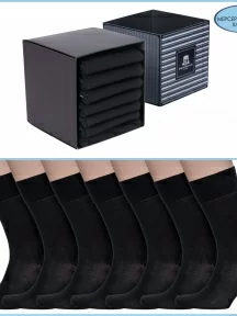 Набор мужских носков из 100% мерсеризованного хлопка, 7 пар (ТМ Sergio di Calze), PG-15SC1-7, черные