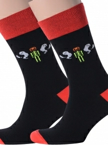 Комплект из 2 пар мужских носков MSCLUB №М18, 2-nm-217, "Скелет"