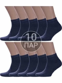 Комплект из 10 пар мужских носков Альтаир, 10-О214, ДЖИНС