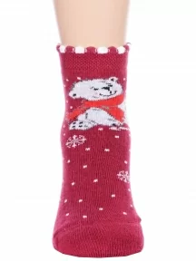 Детские махровые носки LORENZline, Л62, БОРДОВЫЕ