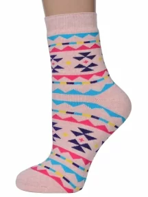 Женские махровые носки ХОХ, GZ-3R24, РОЗОВЫЕ