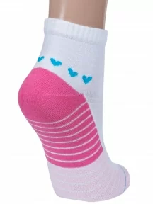 Детские укороченные носки Брестские (БЧК), 15С3085, рис. 162, БЕЛО-РОЗОВЫЕ
