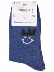 Женские теплые носки Hobby Line, Нжа6190-01, ДЖИНСОВЫЕ