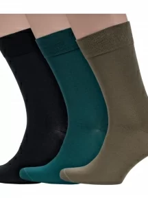 Комплект из 3 пар мужских носков Sergio Di Calze (PINGONS) из мерсеризованного хлопка, 3-17SC6, микс 3