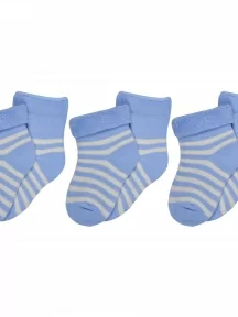 Комплект из 3 пар детских махровых носков RuSocks (Орудьевский трикотаж), 3-Д-109, СВЕТЛО-ГОЛУБЫЕ