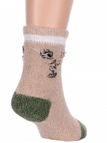 Детские теплые махровые носки Hobby Line, Ндад7622-5, СВЕТЛО-КОРИЧНЕВЫЕ