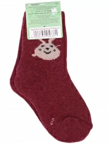 Детские теплые махровые носки Hobby Line, Ндад7618-02, БОРДОВЫЕ