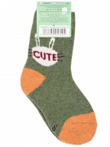 Детские теплые махровые носки Hobby Line, Ндад7618-01, ТЕМНО-ЗЕЛЕНЫЕ