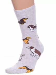 Носки унисекс Брестские (БЧК), 21С4200, рис. 158, СВЕТЛО-СЕРЫЕ МЕЛАНЖ