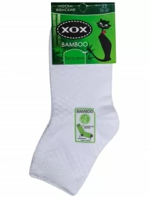 Женские бамбуковые носки ХОХ, G-223, БЕЛЫЕ