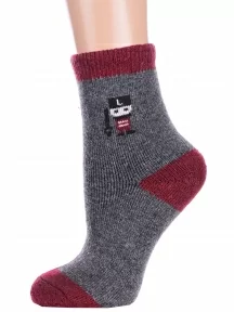 Детские теплые махровые носки Hobby Line, Ндам7629-10, ТЕМНО-СЕРЫЕ