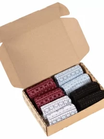 Набор из 8 пар женских полушерстяных носков (ТМ Grinston socks), PG-17D4-8, микс