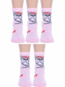 Комплект из 5 пар детских носков Альтаир, 5-С143, СВЕТЛО-РОЗОВЫЕ