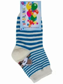 Комплект из 2 пар детских носков VASILINA, 2-0С2342, СИНЕ-ЖЕЛТЫЕ