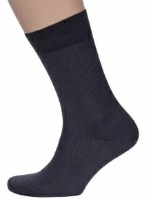 Мужские носки из 100% хлопка RuSocks (Орудьевский трикотаж), М3-11946, ТЕМНО-СЕРЫЕ