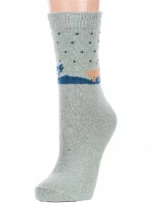 Женские теплые носки Hobby Line, Нжа6536-6, БИРЮЗОВЫЕ