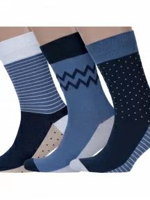 Комплект из 3 пар мужских носков MSCLUB №М46, msk3-М46, микс 5