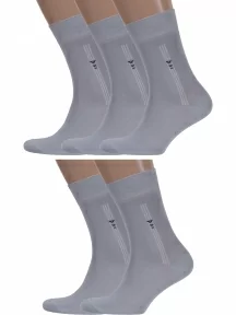 Комплект из 5 пар мужских бамбуковых носков ХОХ, 5-X-1113, СЕРЫЕ