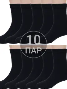 Комплект из 10 пар детских носков "Красная ветка" ЧЕРНЫЕ (10-С-742)