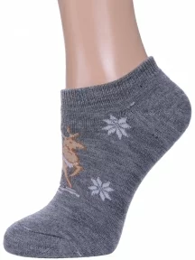 Женские махровые шерстяные носки АЛЬТАИР, ДМ-50, ГРАФИТ