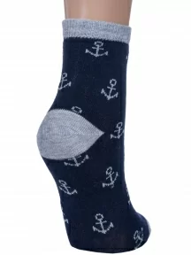 Детские носки "НАШЕ" Смоленской чулочной фабрики, 222С134, рис. 1, ТЕМНО-СИНИЕ с серым № 3-1/54-4