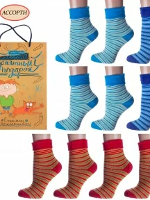 Набор из 10 пар детских махровых носков LORENZline, Л35-10, микс