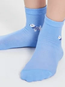 Детские носки LORENZline, Л101, ГОЛУБЫЕ с собачкой