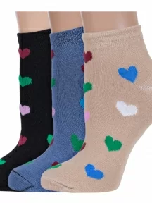 Комплект из 3 пар женских носков Альтаир, 3-С118, микс 1