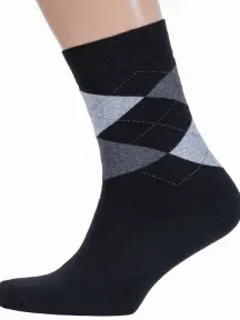 Мужские махровые носки RuSocks (Орудьевский трикотаж) ЧЕРНЫЕ (М3-33064)