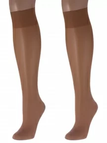 Комплект из 2 пар женских гольфов Conte, 21С-185СП/PUDRA 20, Bronz, бронзовые