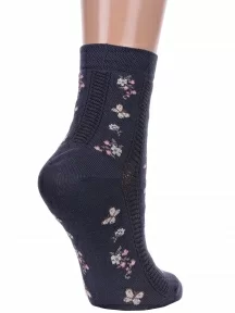 Женские носки Брестские (БЧК), 14с1100, рис. 605, ТЕМНО-СЕРЫЕ
