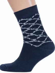 Мужские махровые носки RuSocks (Орудьевский трикотаж) ТЕМНО-СИНИЕ (М3-33063)
