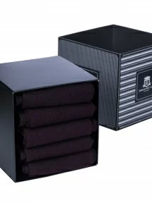 Набор из 5 пар мужских хлопковых носков (ТМ Sergio di Calze), PG-15SC3-5, БОРДОВЫЕ