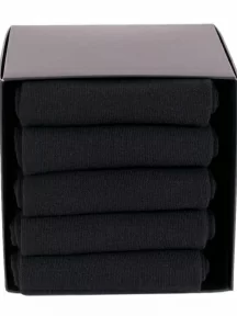 Набор из 5 пар мужских хлопковых носков (ТМ Grinston socks), PG-17D1-5, черные