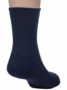 Детские носки из 100% хлопка "НАШЕ" Смоленской чулочной фабрики, С115, рис. 1, ТЕМНО-СИНИЕ №3-1