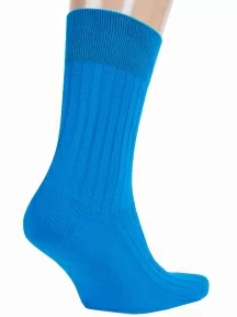 Мужские носки из 100% хлопка RuSocks (Орудьевский трикотаж), М3-11001, рис. 01, ТЕМНО-БИРЮЗОВЫЕ
