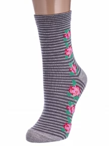 Женские носки "Борисоглебский трикотаж", 6С756, СЕРЫЕ