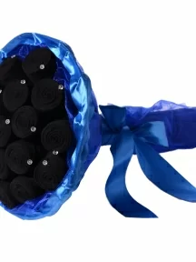 Букет из 9 пар мужских хлопковых носков RuSocks (Орудьевский трикотаж), Б04, ЧЕРНЫЕ