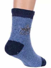 Детские теплые махровые носки Hobby Line, Ндад7616, ДЖИНСОВЫЕ