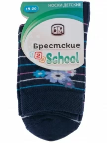 Комплект из 2 пар детских носков Брестские (БЧК), 2-14С3081, рис. 036, ТЕМНО-СИНИЕ