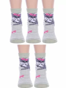 Комплект из 5 пар детских носков Альтаир, 5-С143, ОЛИВКОВЫЕ