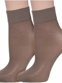 Комплект из 2 пар женских носков Conte, 8С-7СП/Tension 40Н, Shade, серо-коричневые