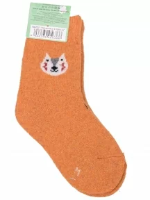 Детские теплые махровые носки Hobby Line, Ндад7622-1, РЫЖИЕ